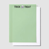 Schedel n Botten Trick or treat groen vellum papie Uitnodigingen (Offset)