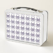 Schedel n Botten veel schedels witte lunchbox (Achterkant)