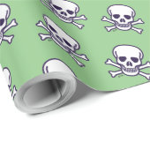 Schedel n Botten wit groen mat inpakpapier (Rol Hoek)