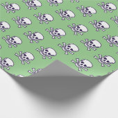 Schedel n Botten wit groen mat inpakpapier (Hoek)