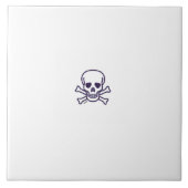 Schedel n Botten witte grote tegel Tegeltje (Voorkant)