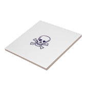 Schedel n Botten witte kleine tegel Tegeltje (Zijkant)