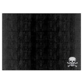 Schedel n Botten zwart glassnijplank Snijplank (Voorkant)