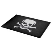 Schedel n Botten zwart glassnijplank Snijplank (Hoek)