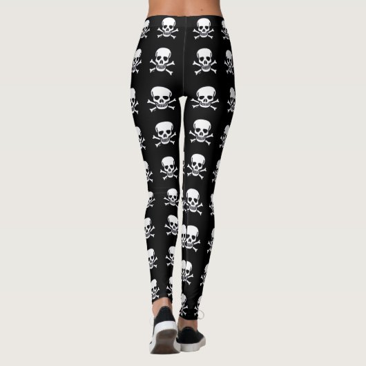 Schedel n Botten zwart grote schedels leggings (Achterkant)