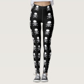 Schedel n Botten zwart grote schedels leggings (Voorkant)