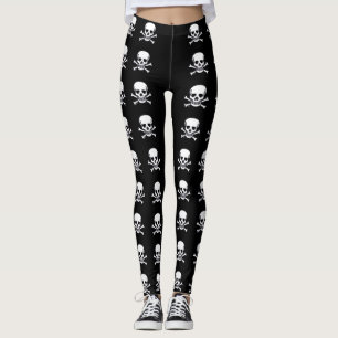 Schedel n Botten zwart grote schedels leggings