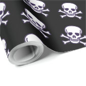 Schedel n Botten zwart mat inpakpapier (Rol Hoek)