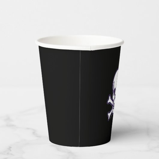 Schedel n Botten zwart papier kopjes Papieren Bekers (Rechts)