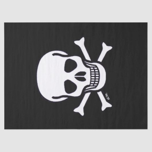 Schedel n Botten zwart tissuepapier (Voorkant)