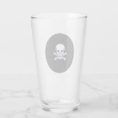 Schedel n Botten zwarte glazen tumbler (Achterkant)