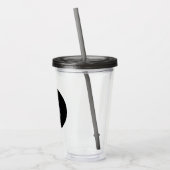 Schedel n Botten zwarte rook acryl tuimelaar Acryl Drinkbeker (Links)