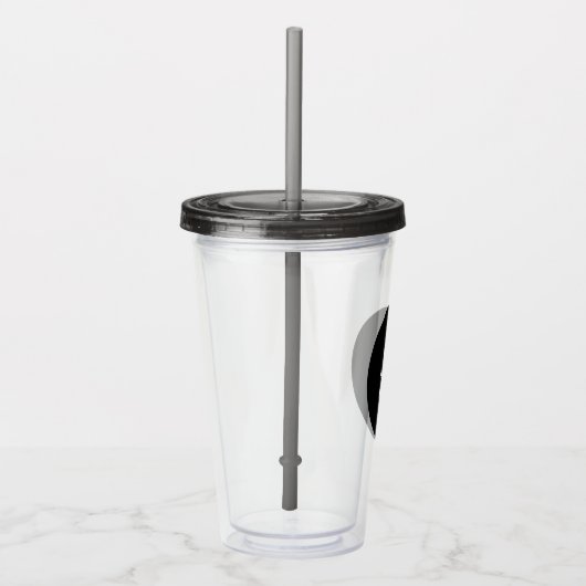 Schedel n Botten zwarte rook acryl tuimelaar Acryl Drinkbeker (Rechts)