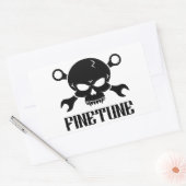 Schedel 'n' Gereedschap 2 - Finetune (zwart) Rechthoekige Sticker (Envelop)