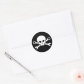 Schedel 'n' Gereedschap - Schroef Pirate 1 (wit) Ronde Sticker (Envelop)