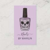 Schedel Nagellak Fles Gothic Nail Technician Visitekaartje (Voorkant)
