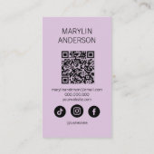 Schedel Nagellak Fles Gothic Nail Technician Visitekaartje (Achterkant)