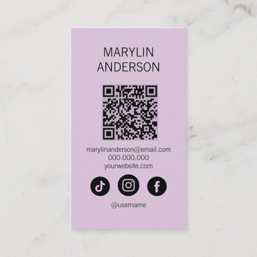 Schedel Nagellak Fles Gothic Nail Technician Visitekaartje (Achterkant)