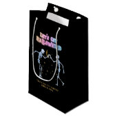 Schedel Neon Halloween Halloween Dansende Skelette Klein Cadeauzakje (Voorkant Gekanteld)