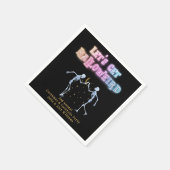 Schedel Neon Halloween Halloween Dansende Skelette Servet (Hoek)