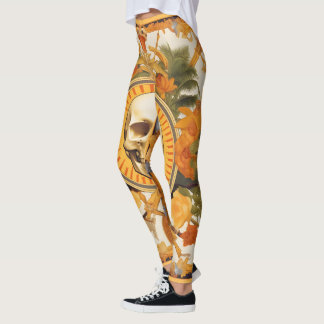 Schedel Oerwoud | Kleurrijk patroon Leggings