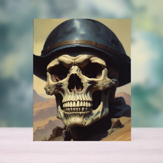 Schedel Olie Schilderij Stijl Schilderij Illustrat Acryl Bord (Neutraal)