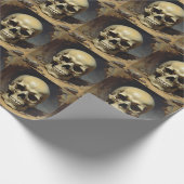 Schedel Olie Schilderij Stijl Schilderij Illustrat Cadeaupapier (Hoek)