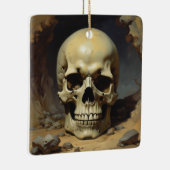 Schedel Olie Schilderij Stijl Schilderij Illustrat Keramisch Ornament (Rechts)