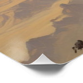 Schedel Olie Schilderij Stijl Schilderij Illustrat Perfect Poster (Hoek)