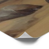 Schedel Olie Schilderij Stijl Schilderij Illustrat Poster (Hoek)