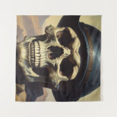 Schedel Olie Schilderij Stijl Schilderij Illustrat Wandkleed (Voorkant (horizontaal))