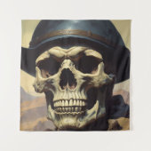 Schedel Olie Schilderij Stijl Schilderij Illustrat Wandkleed (Voorkant)