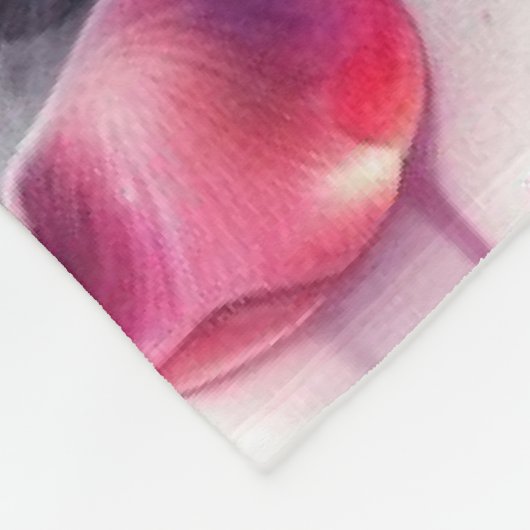 Schedel omgeven door levendige Rozen Fleece Deken (Hoek)