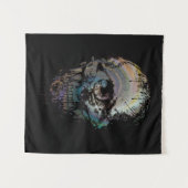 SCHEDEL OOG SKELET HALLOWEEN KAART WANDKLEED (Voorkant (horizontaal))