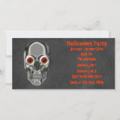 Schedel Oogbollen Halloween Feest Uitnodiging (Voorkant)