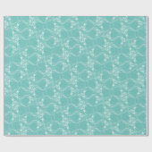 Schedel op Blauwgroen inpakpapier (Vlak)