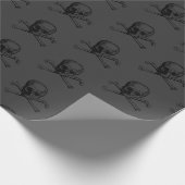 Schedel op grijs | cadeaupapier (Hoek)