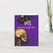 Schedel op paarse kaart (Voorkant)
