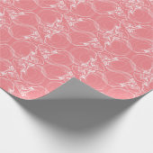 Schedel op roze inpakpapier (Hoek)