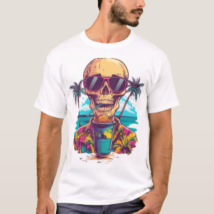 Schedel op vakantie � Chill Funny Beach Skelet T-shirt