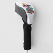 Schedel op vakantie � Relaxte grappige strand skel Golfheadcover (Schuin)