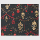 Schedel Ornament inpakpapier (Vlak)