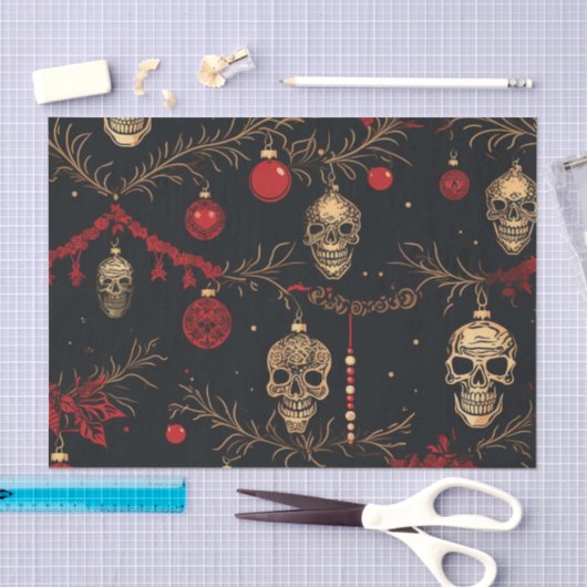 Schedel Ornament tissuepapier (Craft)