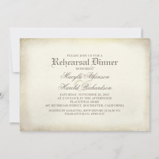 Schedel Paar Dag van de Dode repetitie Diner Kaart (Achterkant)