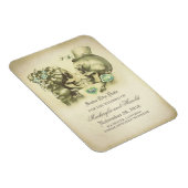 Schedel paar Dag van de Doden Save the Date Magneet (Rechterzijde)