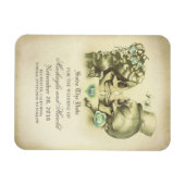 Schedel paar Dag van de Doden Save the Date Magneet (Horizontaal)