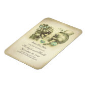 Schedel paar Dag van de Doden Save the Date Magneet (Linkerzijde)