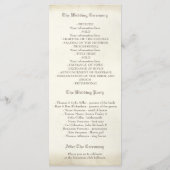 Schedel Paar Dodelijk Bruiloft Programma's (Achterkant)