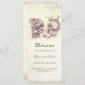 Schedel Paar Dodelijk Bruiloft Programma's (Voorkant / Achterkant)