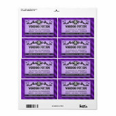 Schedel Paarse Streep Aangepaste Drink of Treat La Etiket (Full Sheet)